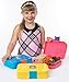 Leakproof Bento Box with Removable 4 Section Tray | Nontoxic, Easy to Clean, for Kids & Adults | 16 Bonus Lunchbox Notes by Three Squares, (Blue Skies)