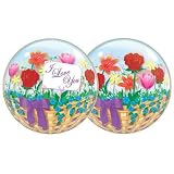 Single Bubble - I Love You - Flower Basket Balloon Case Pack 5