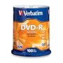 Verbatim 95102 4.7 GB up to 16x Branded Recordable Disc DVD-R (100-Disc)