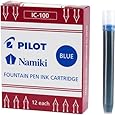 Pilot Namiki IC100 Fountain Pen Ink Cartridge, Blue, 12 Cartridges per Pack (69101)