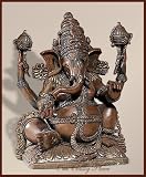 Hindu Ganesha Bronze Finish Deity Statue