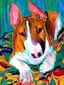Art Print - Bull Terrier on canvas by Art Paw