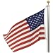20' Aluminum Flag Pole with 3'X5' Nylon flag with sewn stripes & embroidered stars