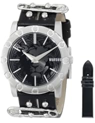 Versus by Versace Womens SF7020014 Miami Analog Display Quartz Black Watch