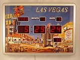 One Clock with Las Vegas Theme, Easy Read Date, Time, Temperature in Full Information (5 Stars Online Store - Ezshoponline, Inc.)