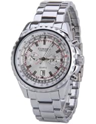 Curren Newest Fashion Silver Stainless Steel Band Watch Water Resistant Chronometer Data Wristwatch