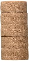 Nexcare Coban Self-Adherent Wrap, 1 Inch X 5 Yards, 5 Tan Wraps

