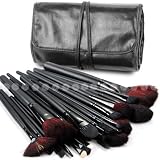 Zoom Produkt-Bild: 32 tlg Kosmetik Make-up Pinsel Buerste Brush Set mit Kunstleder Etui fuer LIDSCHATTEN