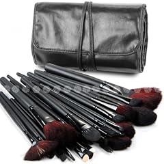 32 tlg Kosmetik Make-up Pinsel Buerste Brush Set mit Kunstleder Etui fuer LIDSCHATTEN