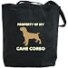 Canvas Tote Bag Black  Property Of My Cane Corso  Dog