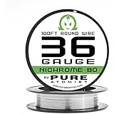 Pure Atomist Nichrome 80 36 Gauge AWG Round Wire Roll 0.127mm 36g Spool N80
