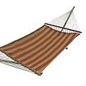 2-Point Striped Fabric Hammock - Marlstone Cinnabar Stripe
