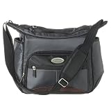 Eddie Bauer  Medina Hobo Diaper Bag - Black/ Gray (Mini)