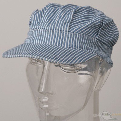 Youth Conductor's Cap / Light Blue Stripe