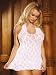 Plus Size SeXy Lace Halter Includes Chemise V neck Mini Dress Queen White Red White or Black 1X - 3X Color: White