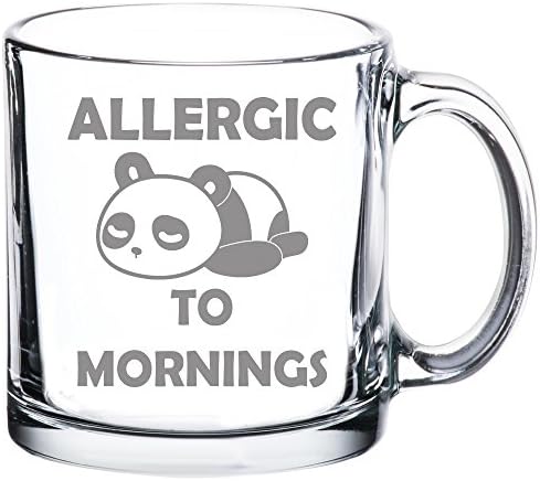 "Allergic To Mornings" Gift Idea For All Coffee Drinkers - 13 Oz Coffee Mug - Unique Gift or Present Idea For Men Women Friends Family