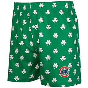 Buy Chicago Cubs Kelly Green St. Patrick's Day Shamrock Boxer Shorts by College Concepts by College Concepts