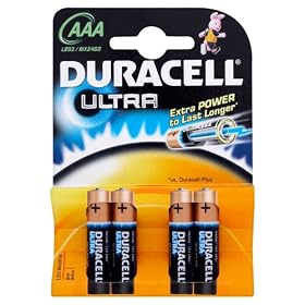 Duracell Ultra MN2400 Alkaline AAA Batteries - 4-Pack