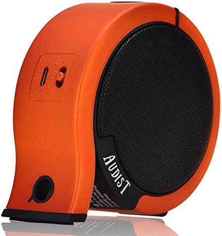 AUDIST Wireless Bluetooth Speaker - Powerful Sound with Enhanced Bass for Music Streaming and Hands-Free Calling. Premium Portable Speaker System Compatible with All Bluetooth Devices - Orange