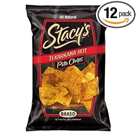 Stacy's Pita Chips, Texarkana Hot Pita, 6-Ounce Bag (Pack of 12)