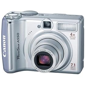 Click here to buy Canon PowerShot A550 7.1MP Digital Camera with 4x Optical Zoom by Canon.