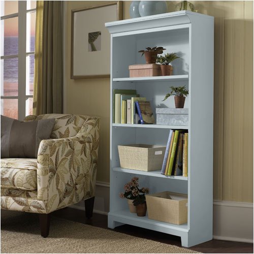 Riverside Furniture 52239 Spring Street 60" H Bookcase in Clear Blue Skies