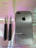 Verizon Iphone 4 Back Cover Housing, Silver Color Brushed Metal Aluminum Ba ....