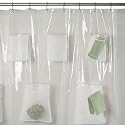 Maytex Mesh Pockets II Shower Curtain, Clear Peva