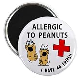 ALLERGIC TO PEANUTS EPIPEN Medical Alert 2.25 inch Fridge Magnet