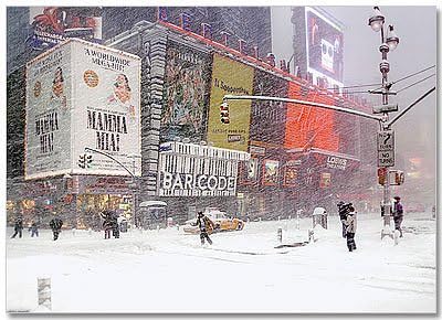 Boxed Christmas Cards - Blizzard on Times Square NYC
