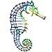 Seahorse Steel Wall Art Sculpture - Vibrant Colors Version