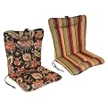 Euro Style Reversible Chair Cushion Black Multicolor - 21x38"