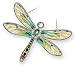 Amia 8293 Eastern Pondhawk Dragonfly Suncatcher, Hand-Painted Glass, 8-Inch W by 6-Inch L