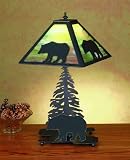 15.5H Black Bear At Stormy Sunset Accent Lamp