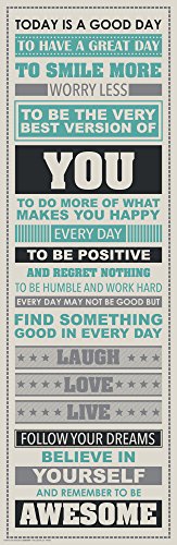 Be Awesome Inspirational Motivational Happiness Quotes Decorative Poster Print 12×36