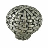 Basket Weave Design Drawer Knob Pewter 1-3/8 Lot of 25