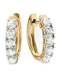 1.00 Carat (ctw) 14K Yellow Gold Ladies Huggies Hoop Earrings 1 CT
