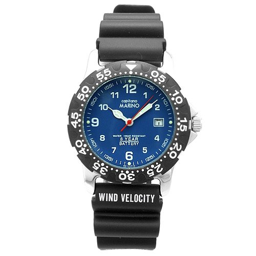 [マリノキャピターノ]MARINO capitano 腕時計 ダイバーズウォッチ 10気圧防水 逆回転防止ベゼル ブルー MC 411-4 メンズ 【正規輸入品】
