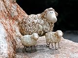 Ceramic Sheep Figures - Set of 3