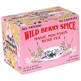 Magic Mountain Wild Berry Spice Herbal Tea, 20-Count Boxes (Pack of 6)