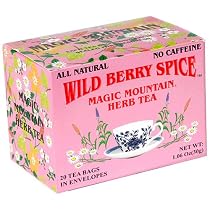 Magic Mountain Wild Berry Spice Herbal Tea, 20-Count Boxes (Pack of 6)