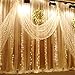 Tesoar Wedding Party Lights Christmas Backdrop 9.8 x 9.8Ft (3M x 3M) Pure White 300 LED Fairy Garden Curtain String Lights Decoration for Christmas Wedding Church Party 110V