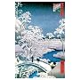 Utagawa Hiroshige Poster Drum Bridge at Meguro FINE ART - 24" x 36"
