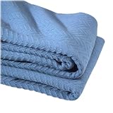 Martex Pima Rich Cotton Queen Blanket, Blue