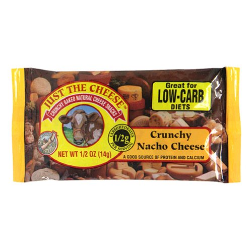 Just the Cheese Bars, Crunchy Nacho, 0.5-Ounce Bars (Pack of 16)