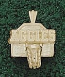 Texas A & M Aggies Aggies Basketball Backboard Pendant - 14KT Gold Jewelry