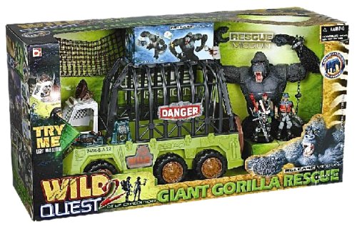Buy Now at Amazon.com: Lontic Wild Quest Giant Gorilla Rescue Playset