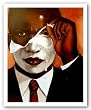 Face Reality II - Male by Laurie Cooper 20"x25" Art Print Poster African-American