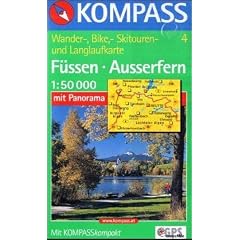 Kompass Wanderkarte: F�ssen - Ausserfern