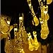 GRDE® 20 LEDs Waterproof Crystal Water Drop String Light , Solar Powered Decoration Light for Indoor Outdoor Gardens Patio Homes Christmas Party , 15.75 Feet , Yellow